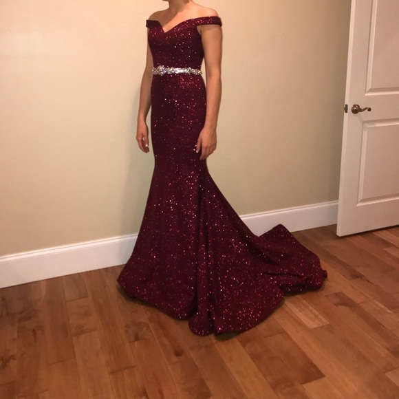 Jovani mermaid dress with train - Picture 1 of 4